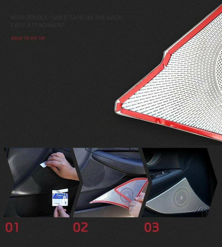 Stainless Steel Door Speaker Covers for KGM SsangYong Musso - Image 5
