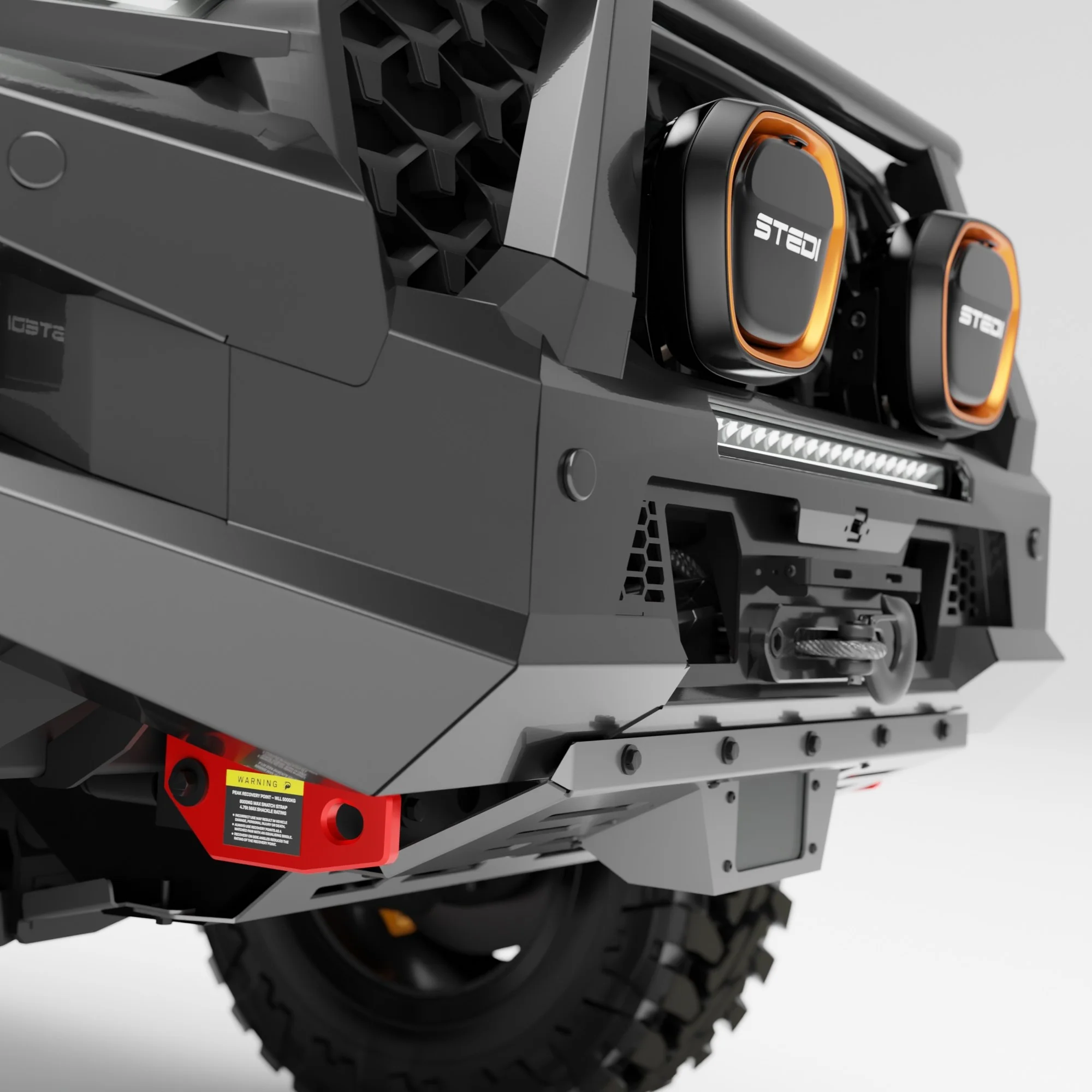 PEAK M1 NightHawk Steel Bull Bar For KGM SsangYong Musso (No Loop) - Image 11