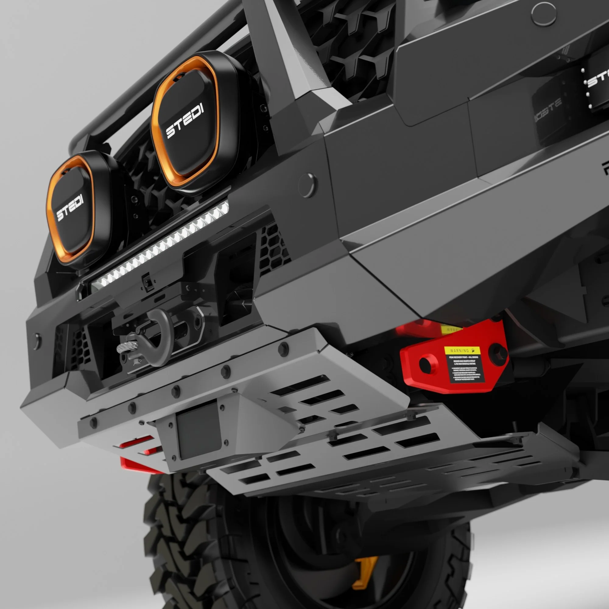 PEAK M1 NightHawk Steel Bull Bar For KGM SsangYong Musso (No Loop) - Image 16